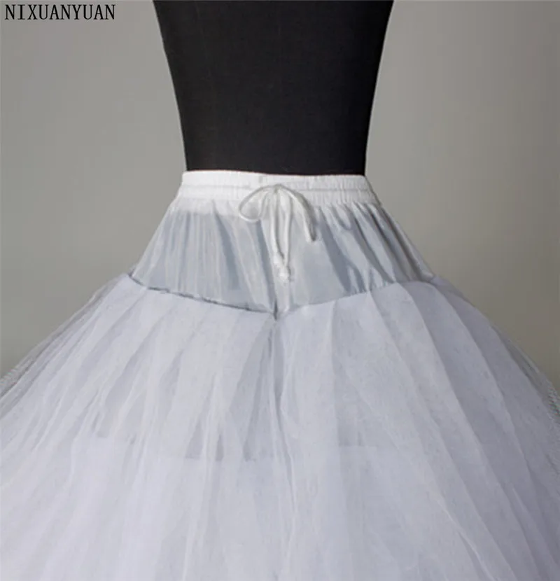 E JUE SHUNG Neue Braut Petticoats Ballkleid Braut Krinolinen Weiß Tüll Hochzeit Kleid Unterrock Hochzeit Zubehör Keine Hoops