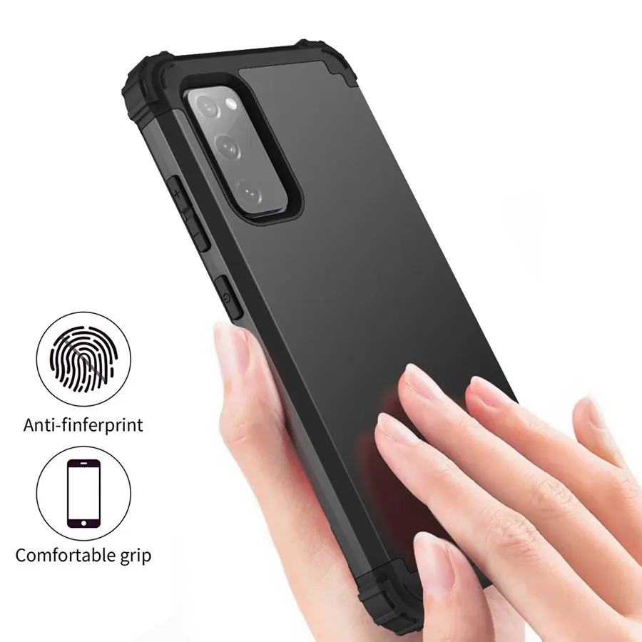 Heavy Duty Hybrid Sturdy Armor Defender High Impact Shockproof Protective Cover Case For Samsung Galaxy S20 FE 5G/4G