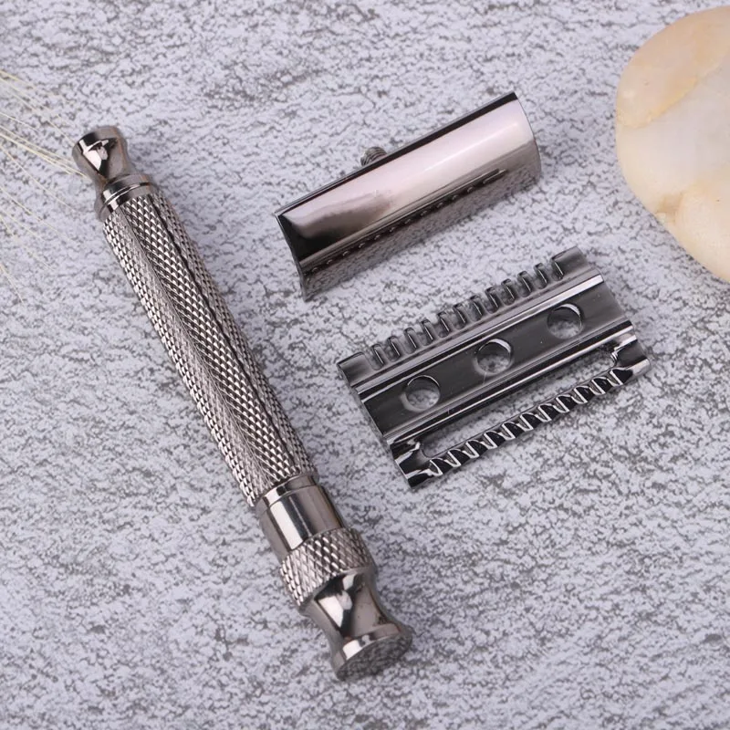 Bild 7: Yaqi Rotguss Farbe Gerändelt 3 stücke Mens Double Edge Sicherheit Rasiermesser