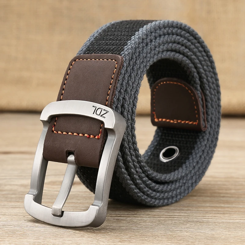 MEDYLA belt male belt canvas belts for men with fashionable metal buckle pins military tactical belts