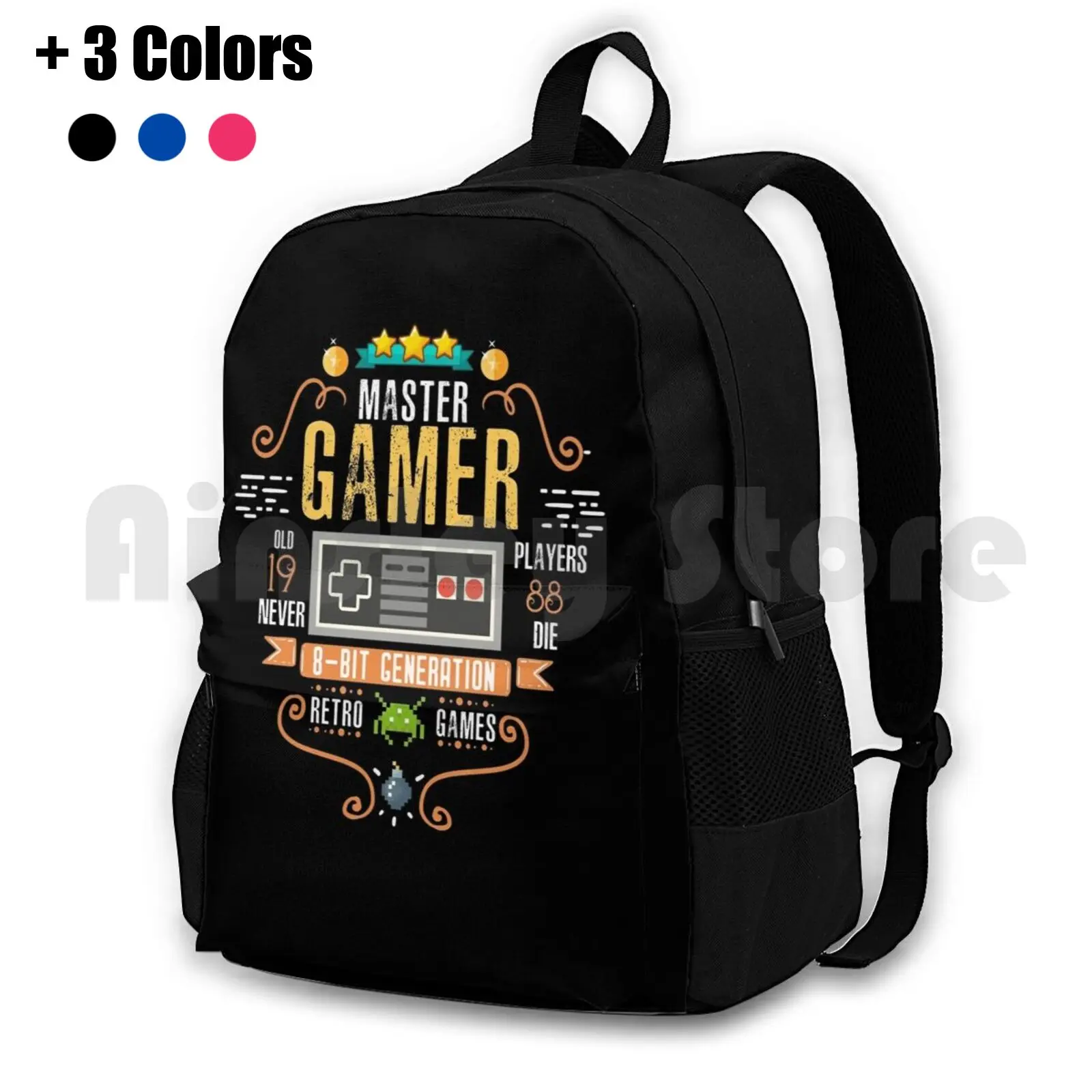 Video Gamer 1988 Birthday Retro Gamer Design Gift Print Outdoor Hiking Backpack Riding Climbing Sports Bag Gaming Video Games