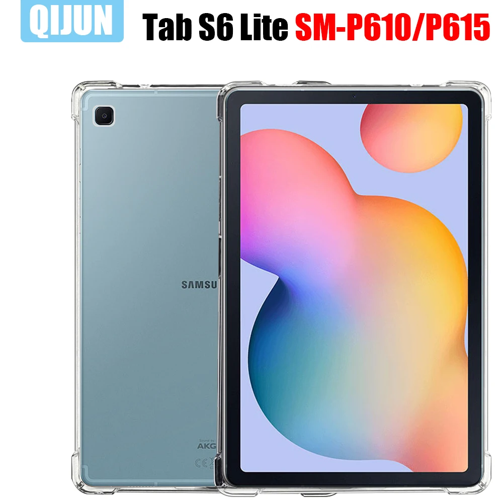 Tablet case for Samsung Galaxy Tab S6 Lite 2020 Silicone soft shell TPU Airbag cover Transparent protection bag for SM-P610/P615