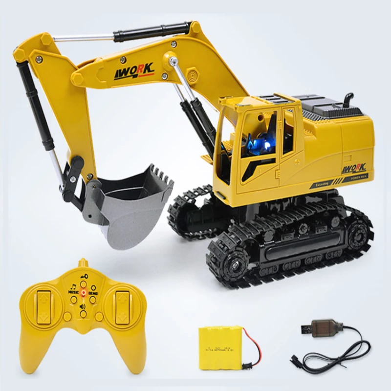 

Горячая продажа 2,4G 8CH RC экскаватор игрушка RC грузовик инженерный автомобиль симулятор автомобиля подарки с музыкой и Легкий экскаватор игрушки для детей