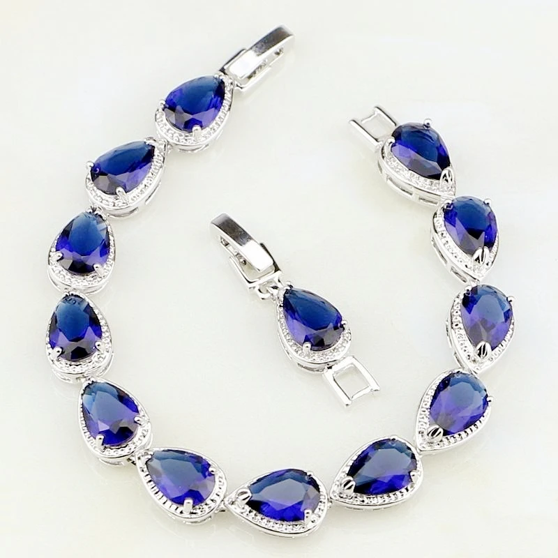 Stylish and Exquisite Water Drop Silver Color Bracelet Women\\\\\\\\\'s Extended 3 Color Zircon Gift Fashion Bracelet