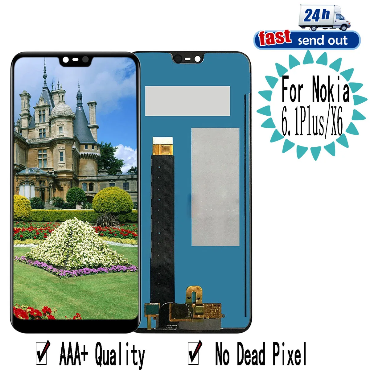 

5.8" X6 LCD For Nokia 6.1 Plus LCD Display Touch Screen Digitizer Assembly Replacement For Nokia 6.1 Plus / X6