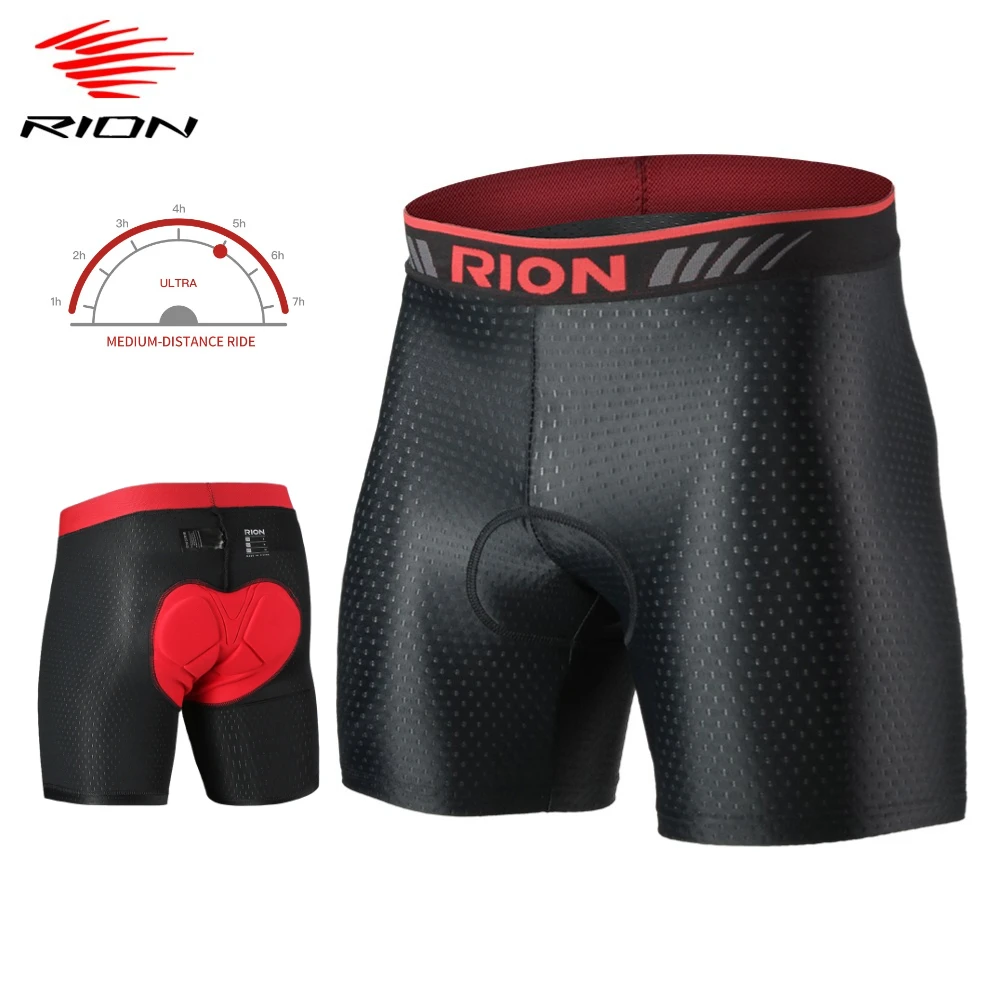 RION Men\'s Cycling Shorts MTB Downhill Cycling Underwear Pad Bike Pro Riding Clothing Ciclismo Shockproof Bicycles Underpants