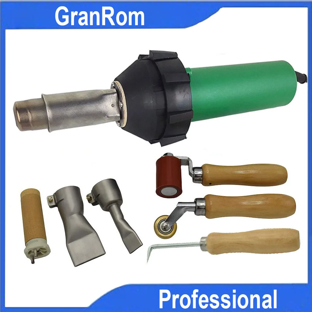 

Professional 1600W Heat Gun Plastic Welder Kit With 20mm/40mm Welding Nozzles Steel Seam Tester Hot Air Blast Torch Welding Tool