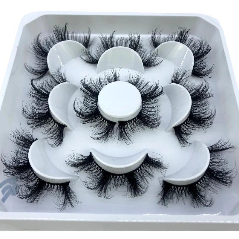 5 Paar flauschige Wimpern 8–25 mm 3D-Nerzwimpern lange dicke natürliche falsche Wimpern Großhandel Wimpern Anbieter Make-up Nerzwimpern – Detail 35