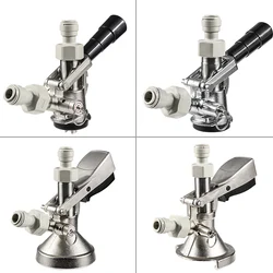Keg Coupler Draft Beer Keg Coupler Tap Dispenser with Push In Fitting Pneumatic Quick Joint G Type,A Type,D Type,S Type Coupler