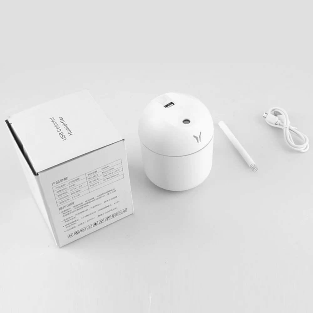 Car Air Humidifier Mini Ultrasonic USB Spray Diffuser Purifier Mist Maker With LED Night Lamp For Home Office Auto SUV Vehicle