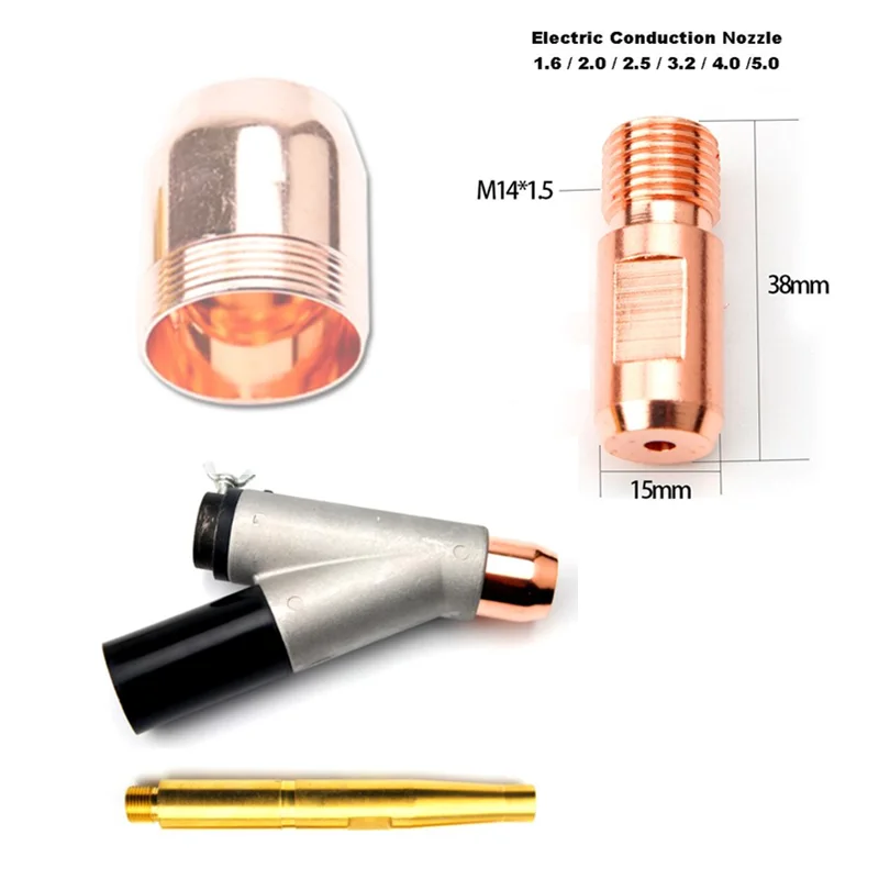 Аксессуары для подводного аппарата для дуговой сварки, медное защитное сопло проводящее сопло 2,0/3,2/4,0, тройник, соединительный стержень воронки флюса