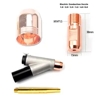 Accesorios para máquina de soldadura por arco sumergido, boquilla conductora 2,0/3,2/4,0, boquilla de protección de cobre, varilla de conexión de embudo de fundente en T