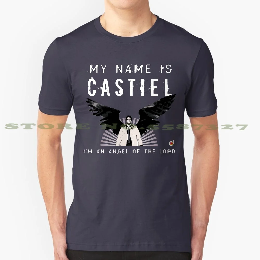 Castiel Angel Of The Lord 100% Cotton T-Shirt Castiel Supernatural Angel Lord Freak Geek Tv Show Winchester