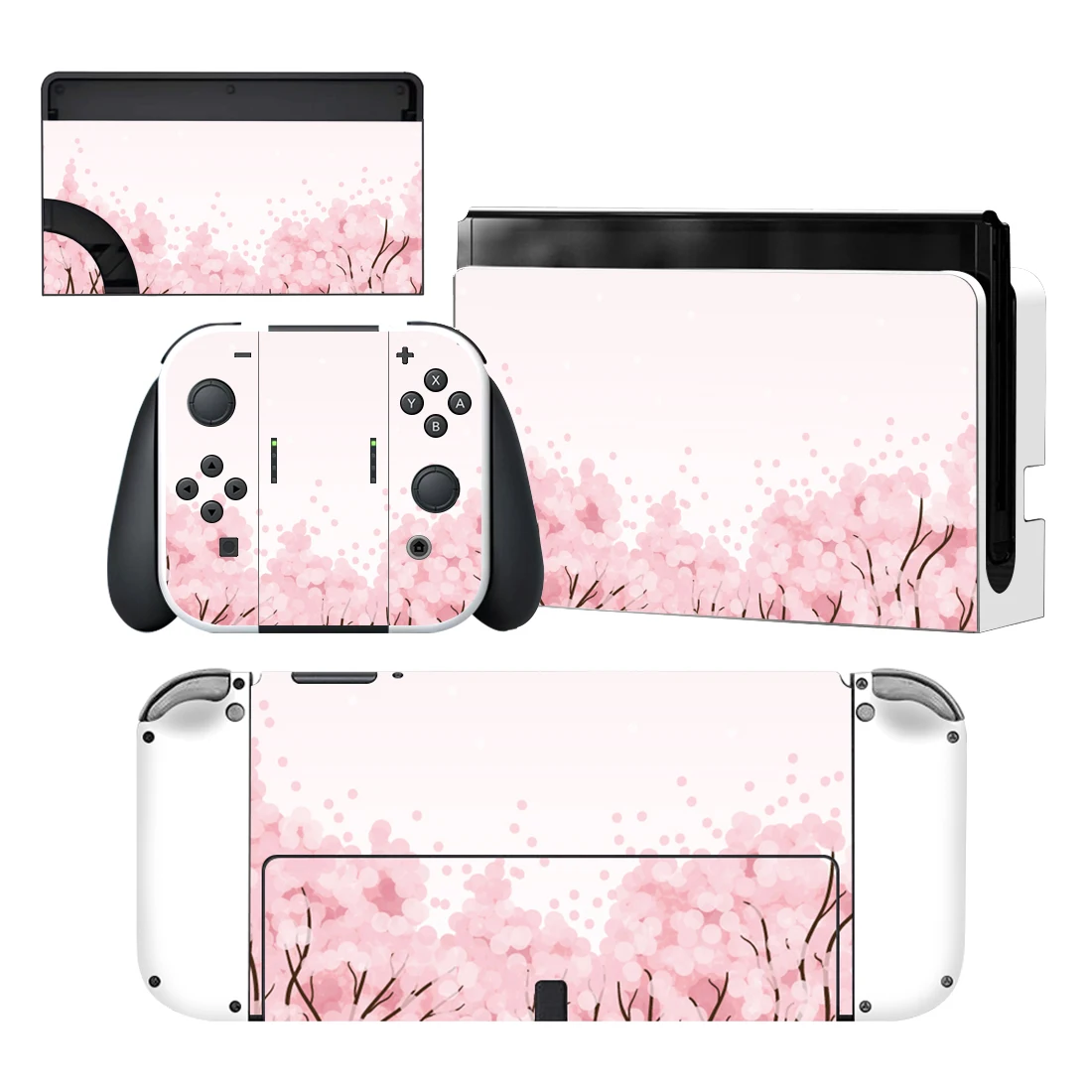 Sakura Cherry Blossom Nintendoswitch Skórka Naklejka Naklejka na konsolę Nintendo Switch OLED Kontroler Joy-con Stacja dokująca Winyl