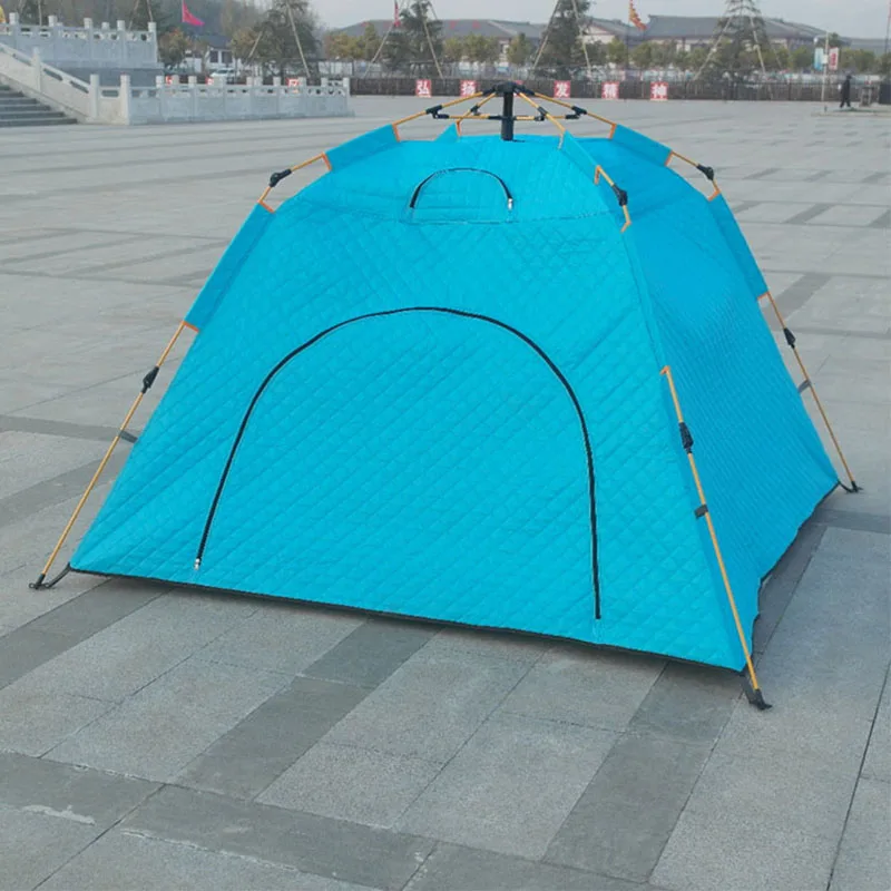 Automatic Winter Fishing Tent Dressing Toilet Bathing Tents Outdoor Camping 3-4 People Speed Open Windproof Thicken Cotton Tent