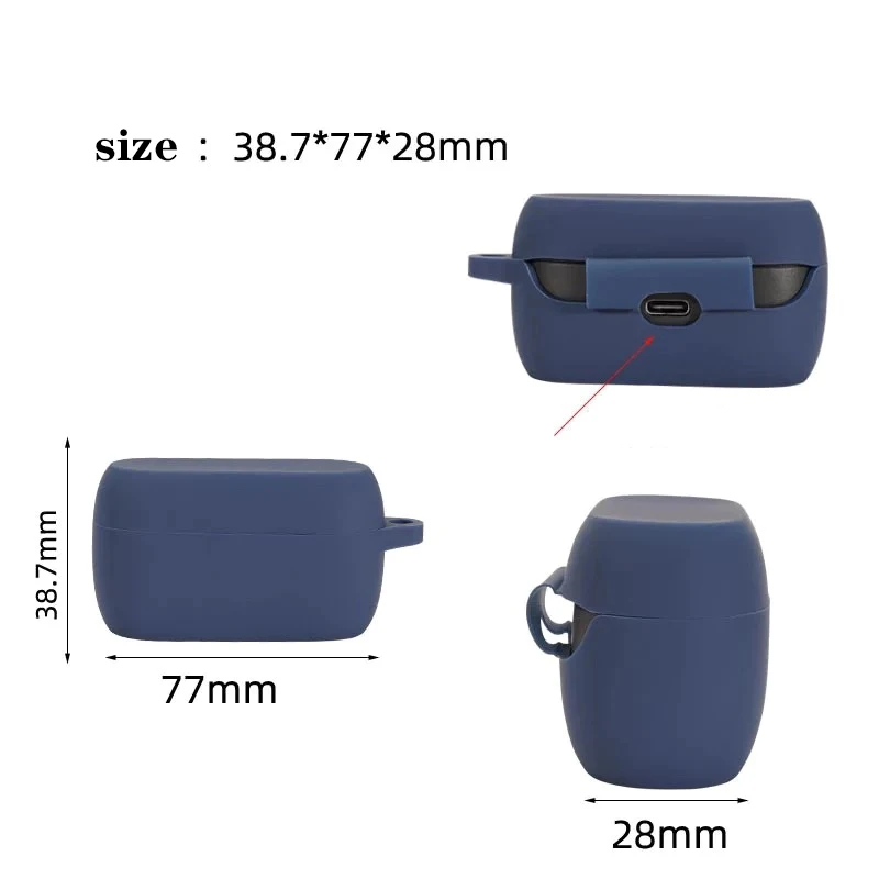 Para Jabra Elite 3 funda de Color sólido a prueba de golpes de silicona protectora para auriculares fundas para Jabra elite3 carcasa suave para caja de auriculares