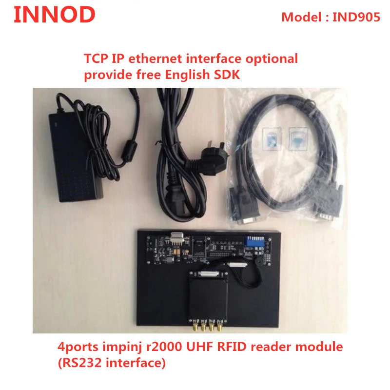 

4ports indy Impinj R2000 uhf rfid reader module with development board RS232 TCP/IP for sports timing system