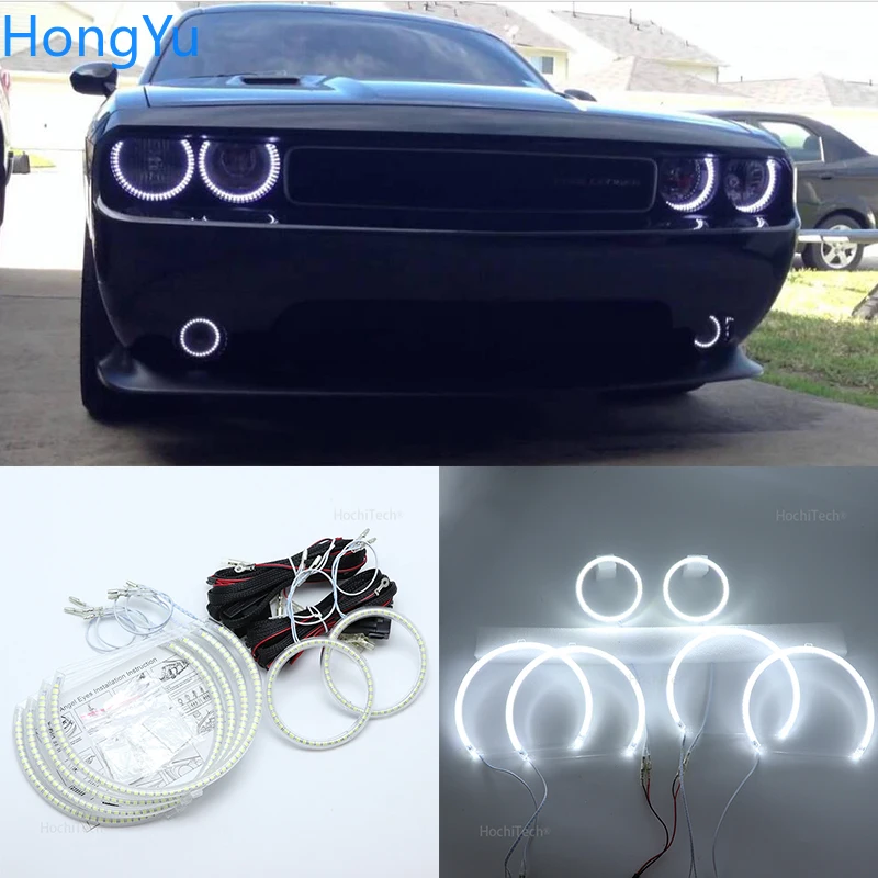 

Для Dodge Challenger 2008 2009 2010 2011 2012 2013 2014 Smd Led Angel Eyes комплект Отличное ультра яркое освещение DRL