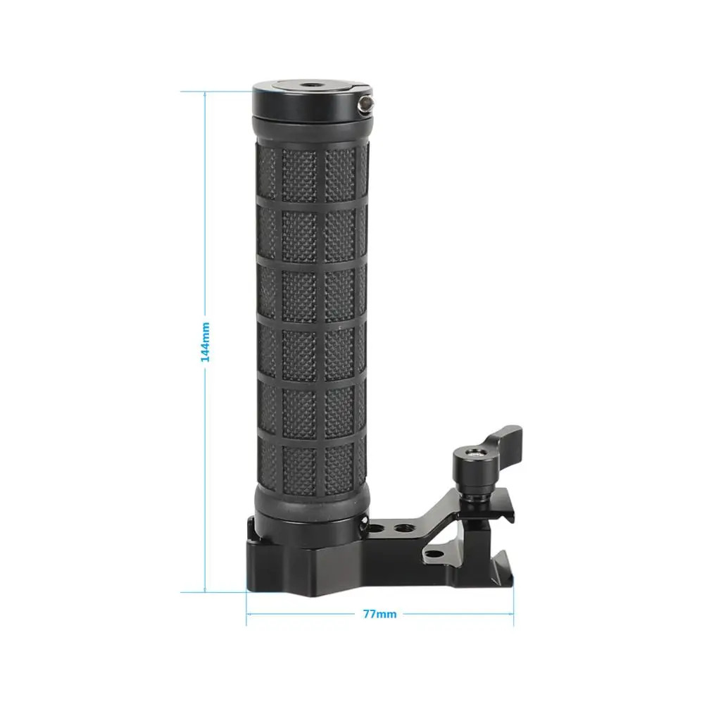 CAMVATE-empuñadura superior NATO de liberación rápida (cubierta de goma) con riel de seguridad NATO de 70mm para sistema de soporte de aparejo de jaula de cámara DSLR