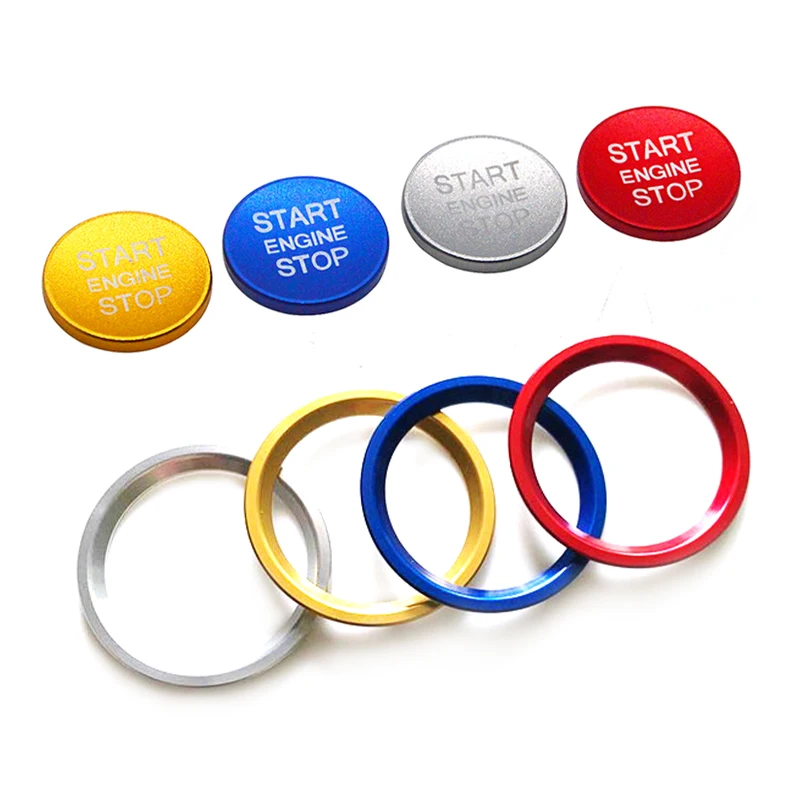 For Audi A4 B9 A5 A6 A7 C7 Q5 8R Aluminum Alloy Engine Start Stop Button Ring Cover Decorative Trim