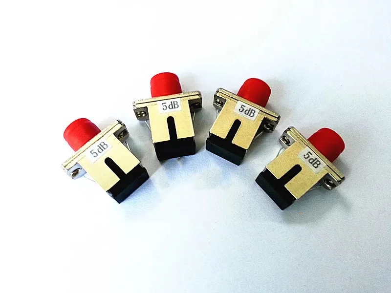 SC-FC Optical Attenuator Female to Female FF Fixed Adapter Type FTTH Optica Connector 3DB 5dB 7DB 10pcs