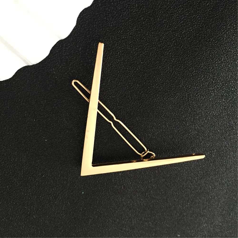 New  Barrettes Hair Styling Accessories for Women  Gold Color Letter \