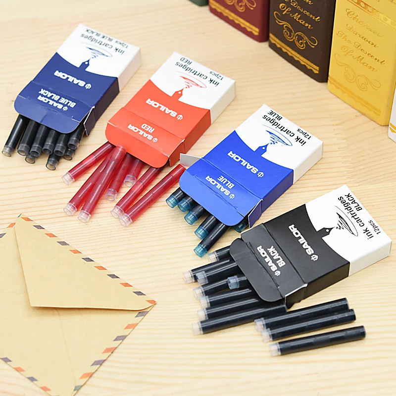 Sailor quick dry  ink waterproof washable ink cartridges pigment ink pot refill black blue red