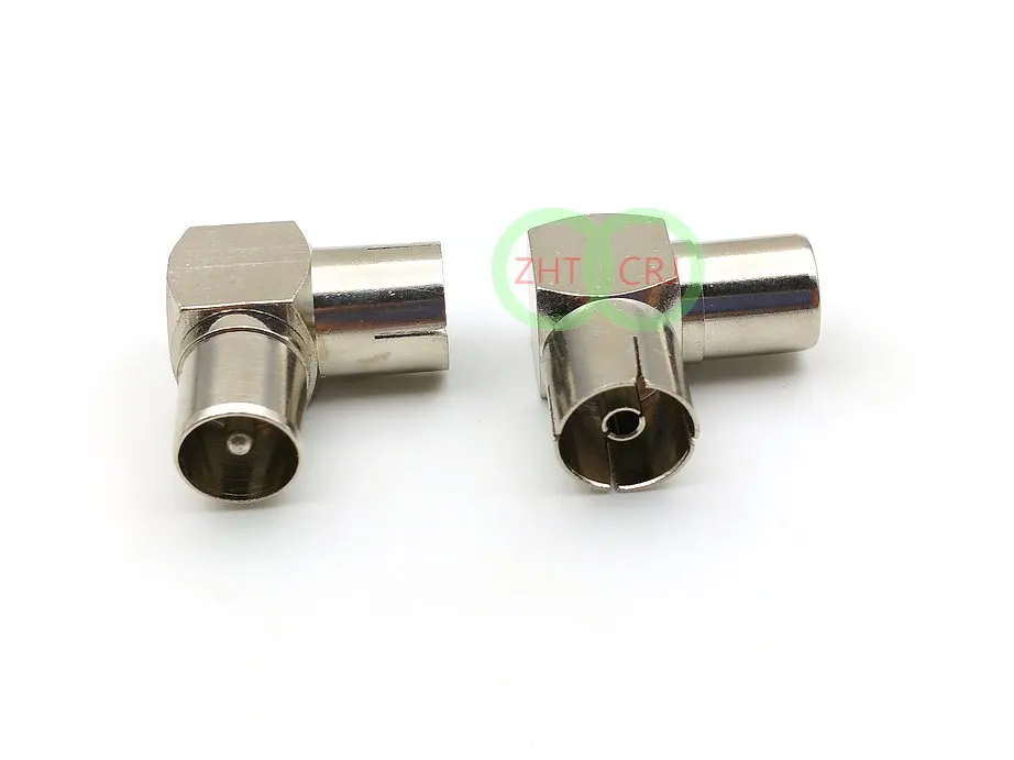 100 pcs copper Right Angle TV Adapter. Male / Female. TV Adapter M/F New image 4