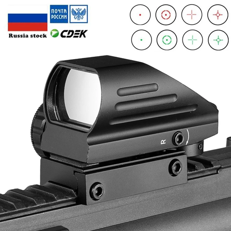 

Tactical Reflex Red Green Laser 4 Reticle Holographic Projected Dot Sight Scope Airgun sight Hunting 11mm/20mm Rail Mount AK