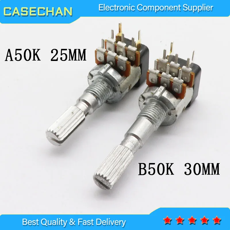 1pcs  import 125G dual band switch potentiometer A50K B50K handle long 25MM 30MM