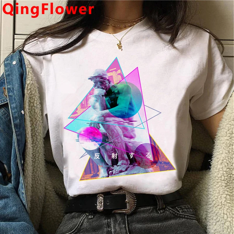 Vaporwave Harajuku Ullzang 90s T Shirt Women Y2K Aesthetic Hip Hop T-shirt Graphic Fashion Summer Tshirt Grunge Top Tees Female