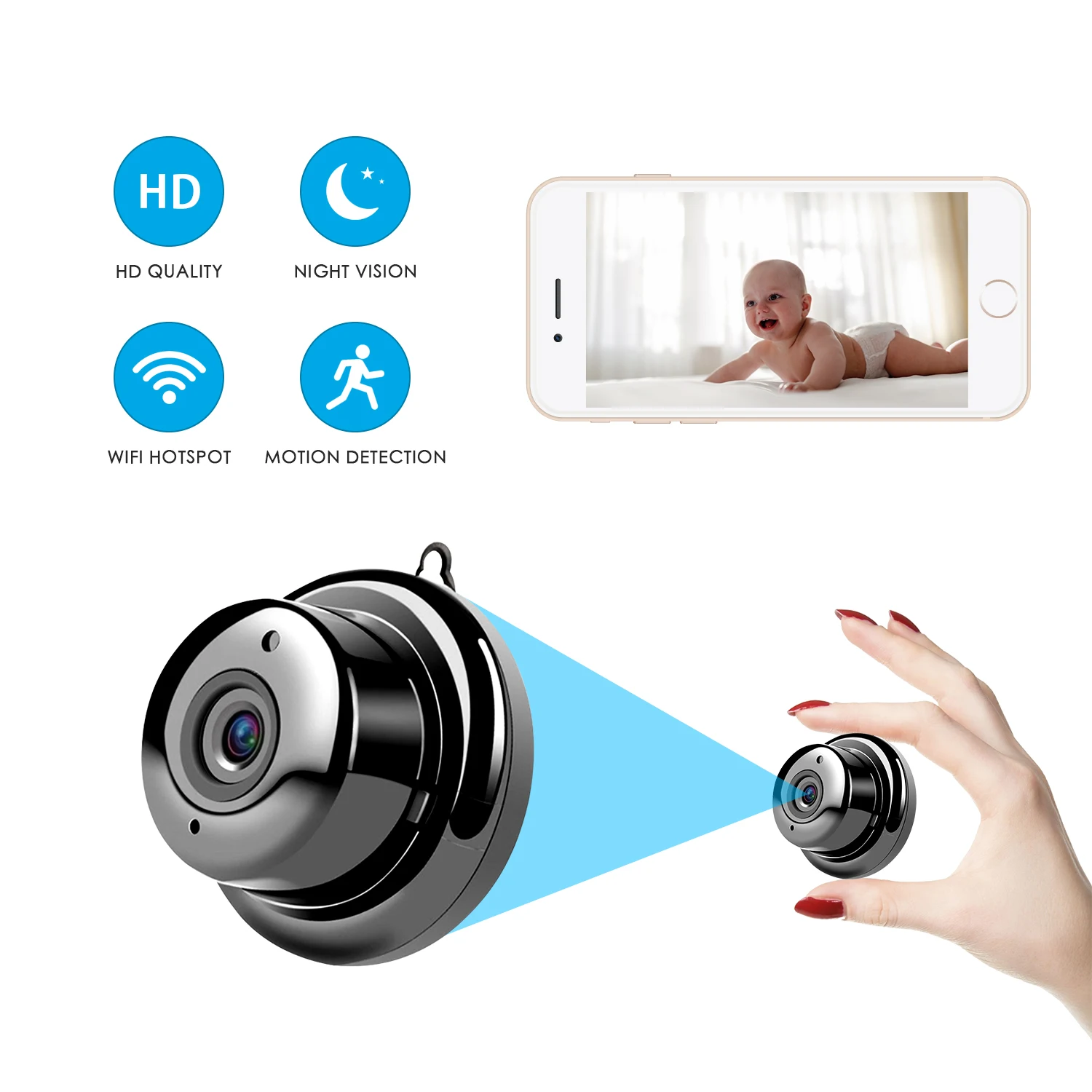 

2.4G wifi Hanger Camera Remote Monitoring Night Vision Mini Security Home 1080p HD AP Hotspot Camera