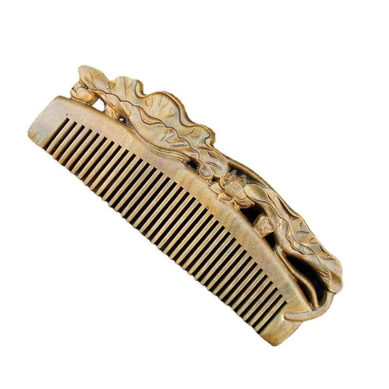 

Hot Sale Gift Carved Sandalwood Comb Green Sandalwood Comb Double-sided Carved Wood Comb Sandalwood Comb