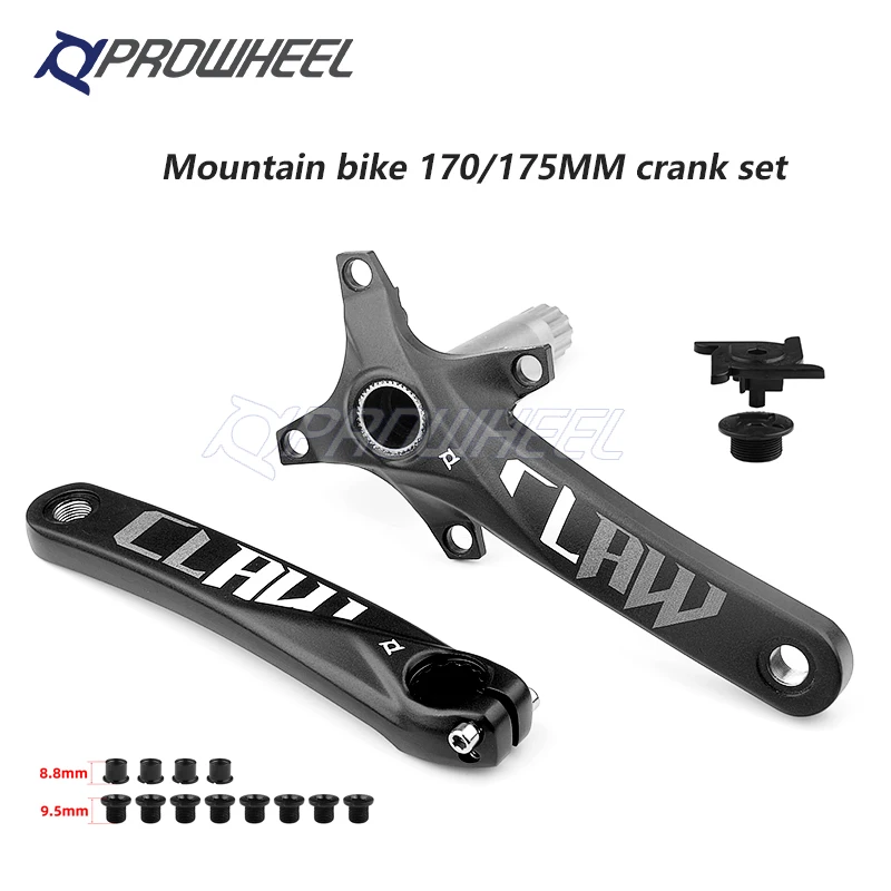 PROWHEEL 104BCD 175mm 170mm Cranks 30/32/34/36/38/40/42/44/46/48/50/52T Sprocket with Bottom Bracket Mountain Bicycle Crankset