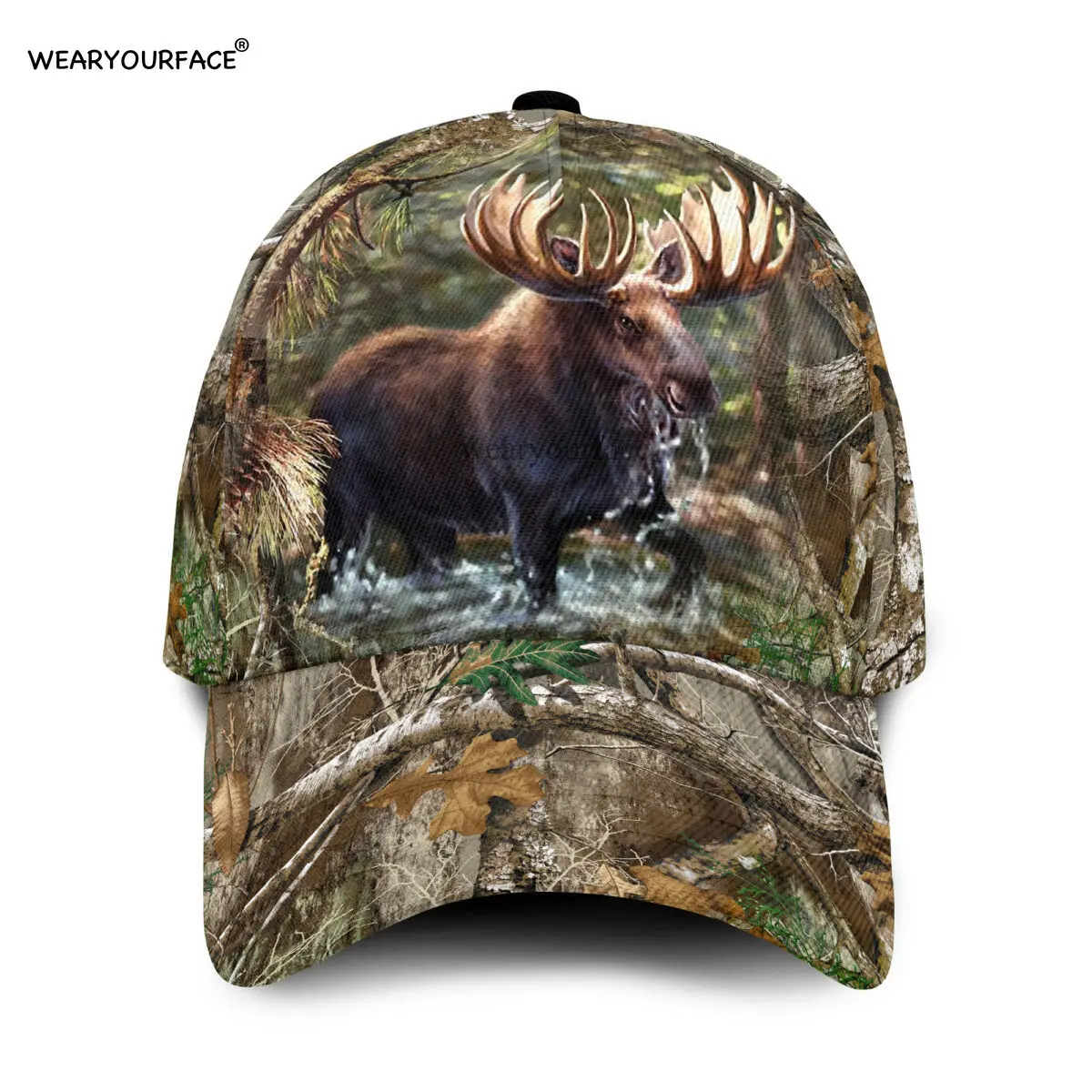 

Moose Hunting Cute Cows Dog 3D All Over Printed Snapback Hat Men Women Adult Sports Headwear Outdoor Sun Visor Baseball Cap