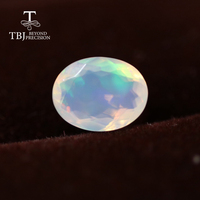 Natural ethiopian colorful cuting opal oval 6*8mm top quality natural precious gemstones for 925 sterling silver DIY jewelry