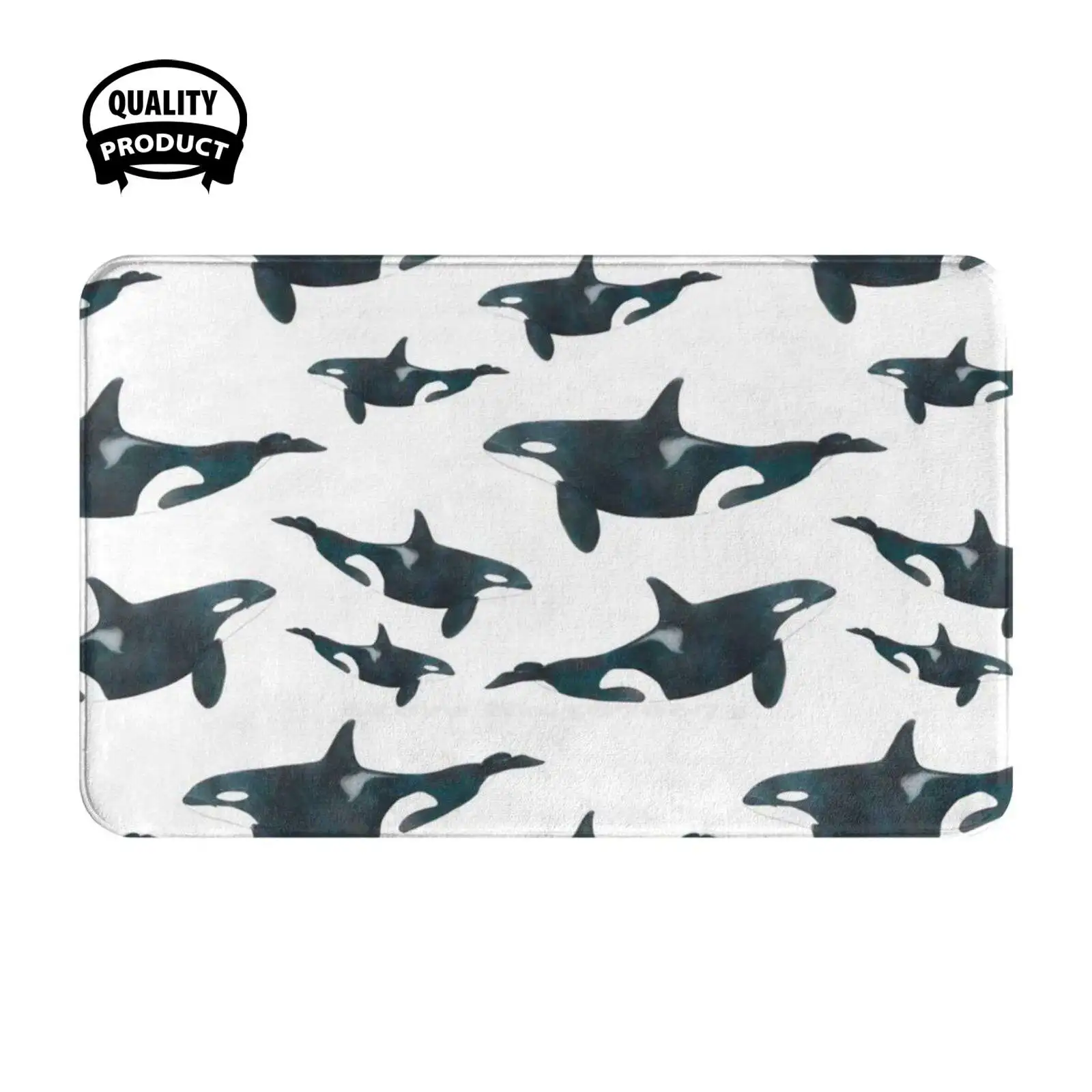 Infinity Orca Soft Cushion Home Carpet Door Mat Car Rug Killer Whales Orca Sheets Orca Phone Cover Orca Phone Skin Orca Tablet