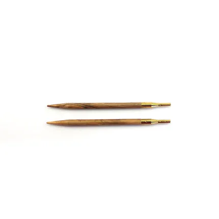 Addi 576-2 Click Nature 1 Pair Needle Tips from Olive Wood all Sizes  5 .5mm 6.0mm 7.0mm 8.0mm