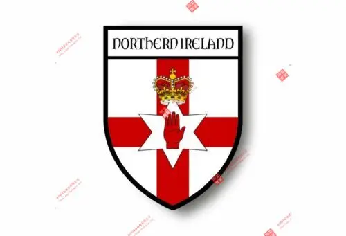 Interessante Auto Stickers Decal Souvenir Vinyl Auto Shield Stad Vlag Wereld Crest Noord-ierland Auto Decal Decoratie Laptop