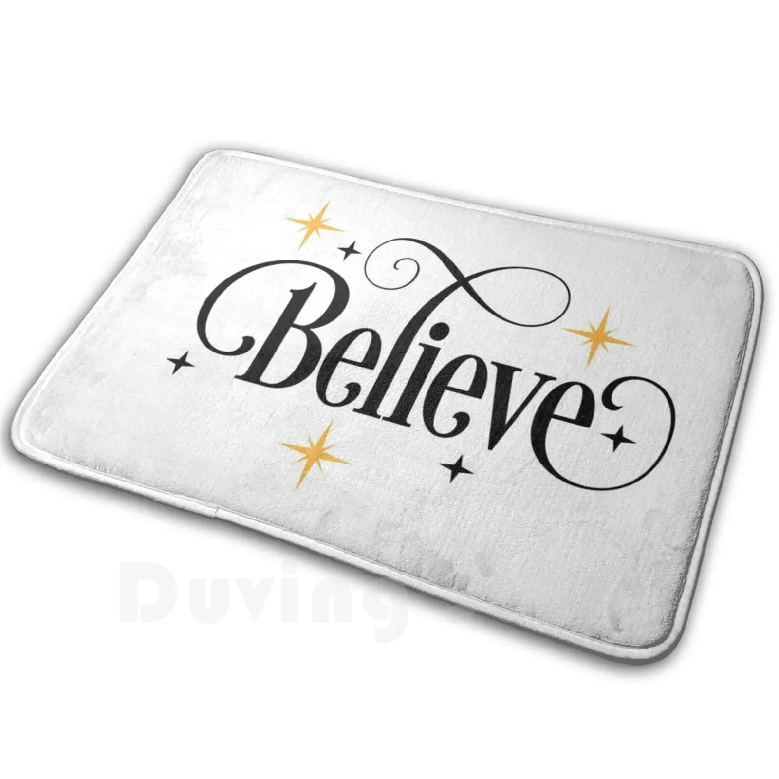 Believe Mat Rug Carpet Anti-Slip Floor Mats Bedroom Believe Belief Faith Christian Christianity Church Jesus Christmas Believe