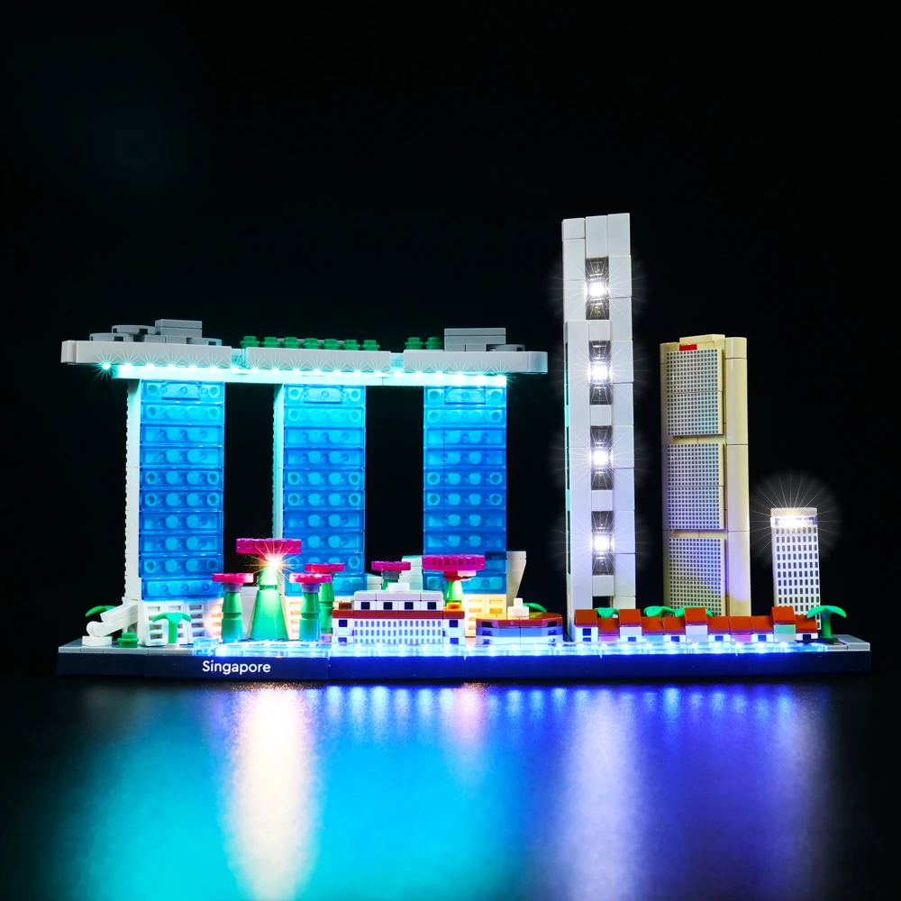 Vonado LED Lighting Set for 21057 Architecture Singapore Collectible Bricks Light Kit, Not Included the Building Model