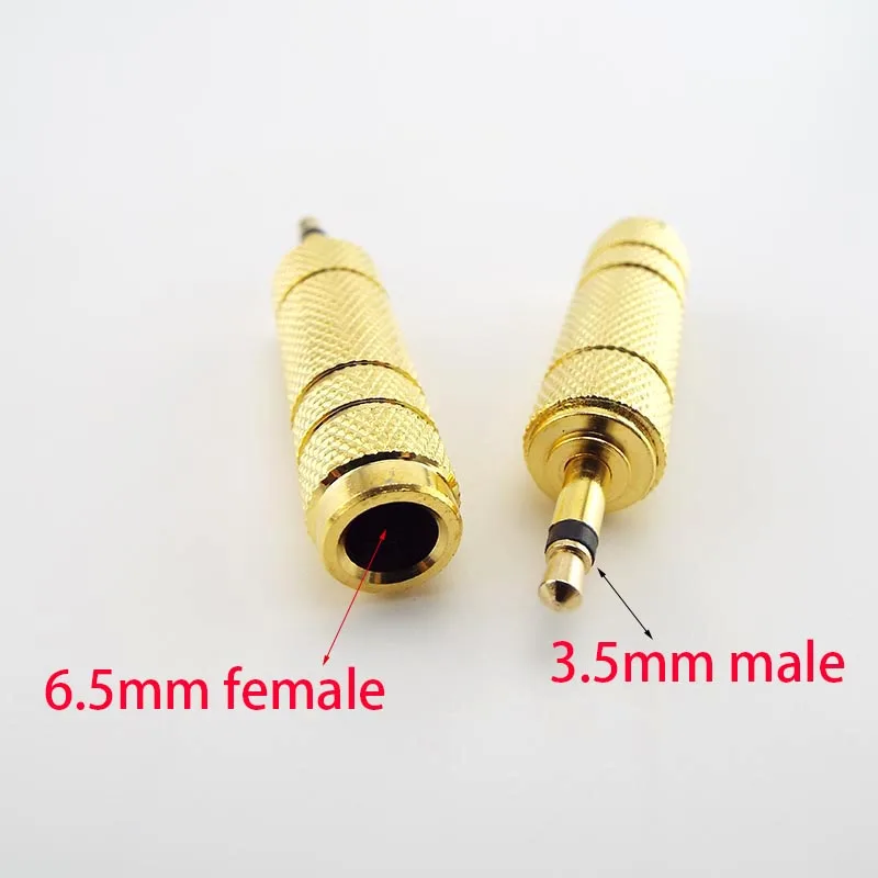 6.5 mm Socket Female to 3.5 mm Plug Male Mono Headphone Amplifier Audio Adapter Jack Microphone AUX Converter