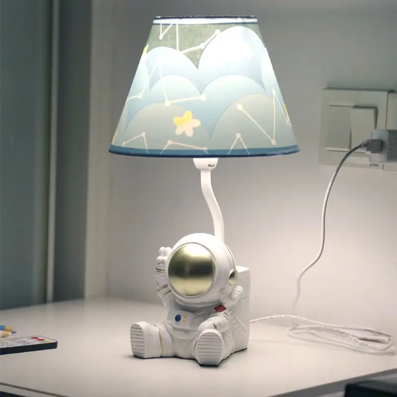 

Homhi Astronaut Usb Desk Lamp Dimmable Led Eye Protection Desk Bedroom Bedside Lamp Children's Room Astronaut Decoration HTL-075