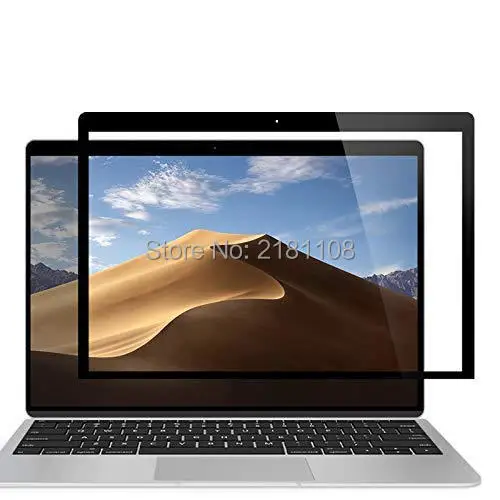 Bubble Free LCD Screen Protector With Black Frame For Apple Macbook Pro Retina 13.3