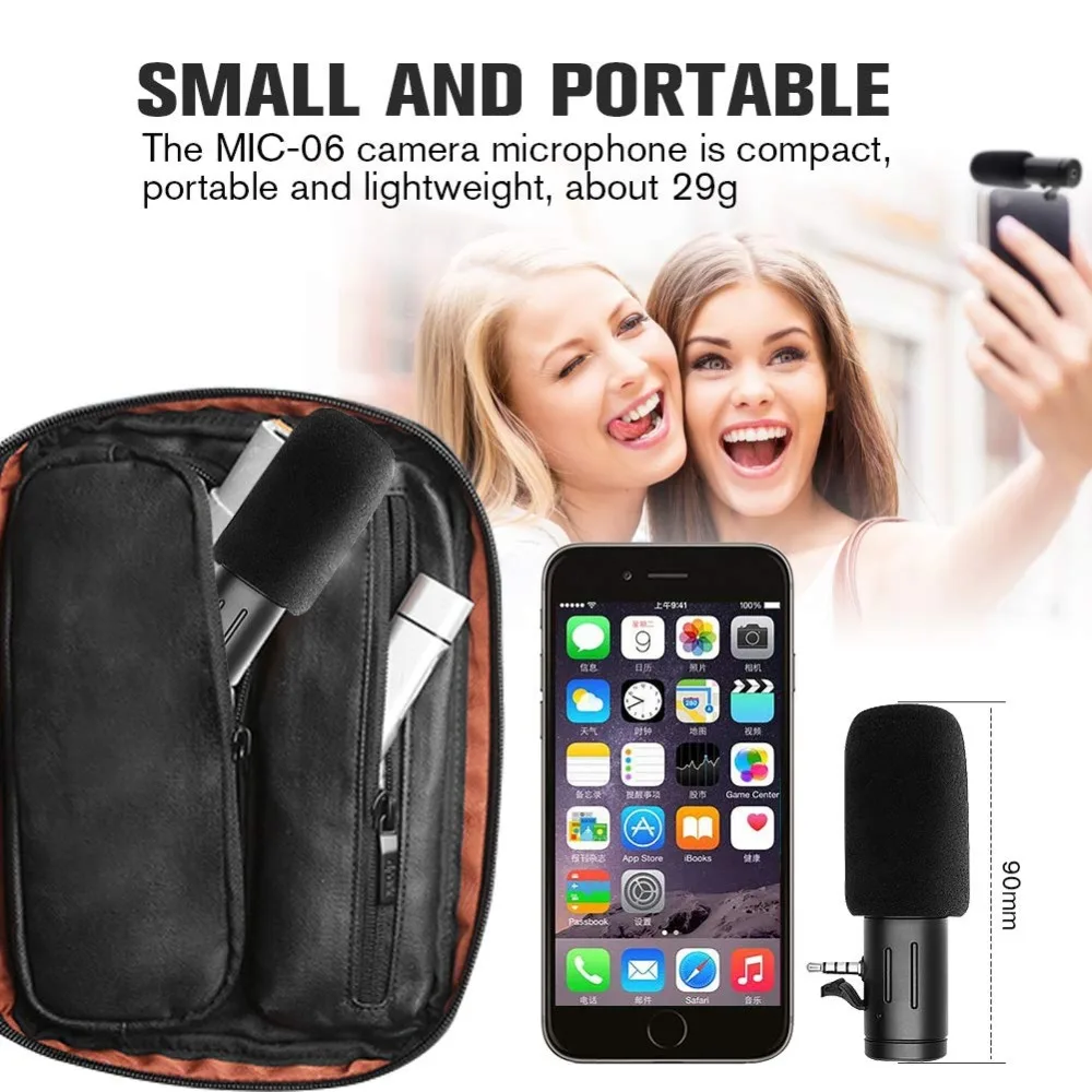 Microfone para câmera com plugue de 3.5mm ryh, condensador e gravador ultra-aberto para estúdio, para canon sony nikon dslr dv vlog