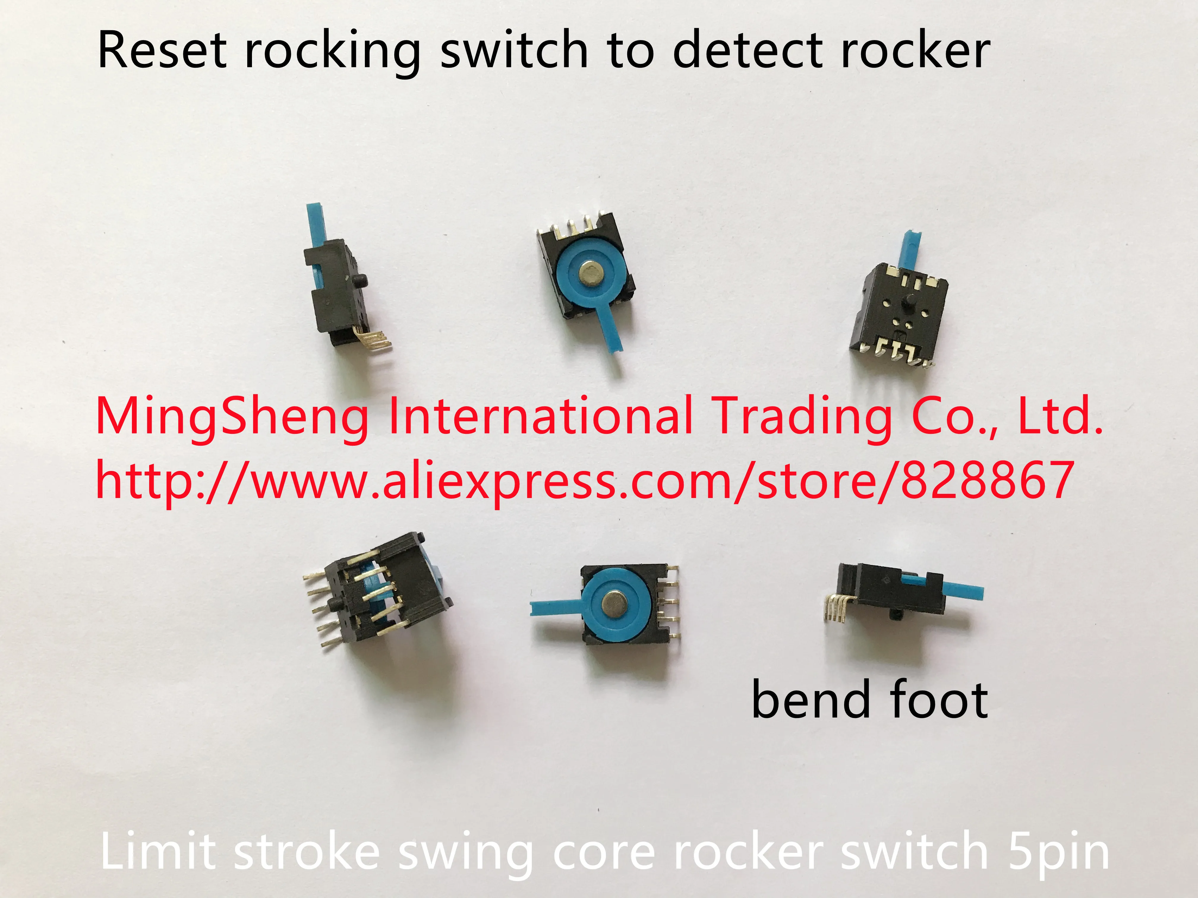 Original new 100% reset rocking switch to detect rocker limit stroke swing core rocker switch 5pin bending