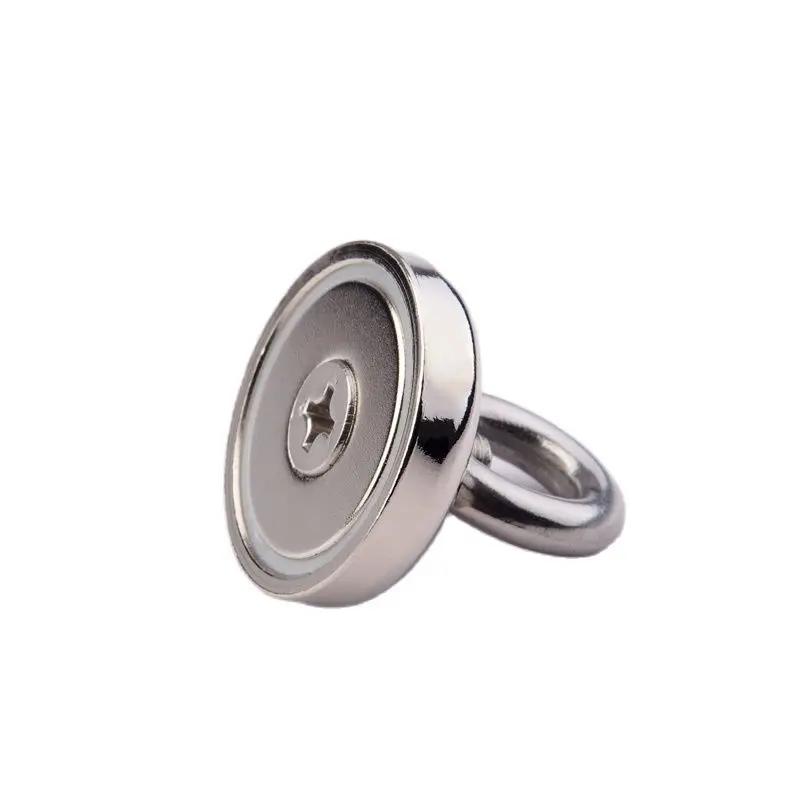 2PC Strong Salvage Magnet Fishing Magnets Search Neodymium Magnetic D32 mm Treasure Hunt Kitchen Garden Hanging Imane Eyebolt