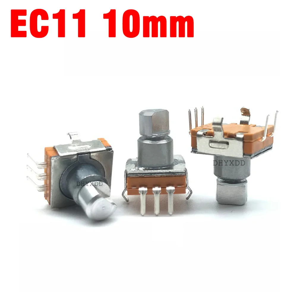 20Pcs EC11 Encoder Switch 30 Positioning 15 Pulse Axis Length 10MM Car Volume Code Potentiometer