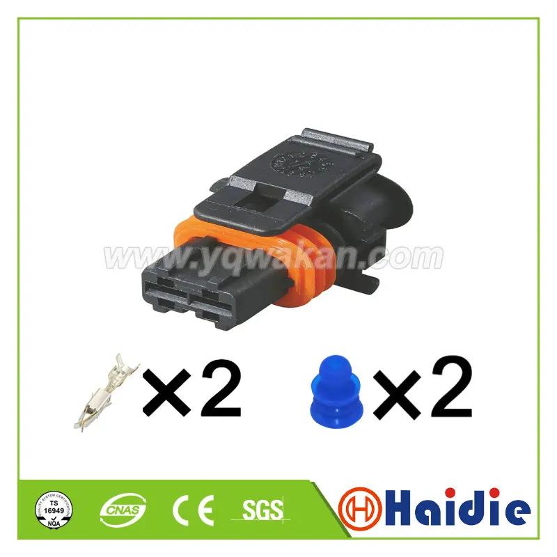 

5sets 2pin 3.5mm plastic wire cable plug waterproof female connector 1 928 404 072 1928404072