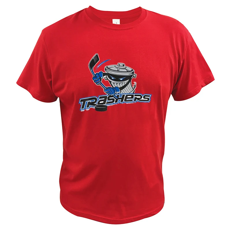 Danbury Trashers Ice Hockey T Shirt Vintage Ice Hockey Game Tee 100% Cotton EU Size Short Sleeve